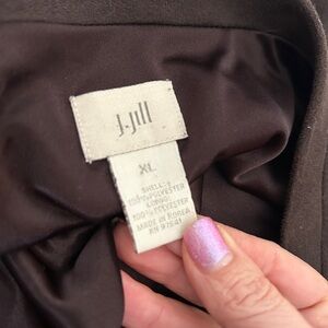 Chocolate brown jjill ankle length skirt